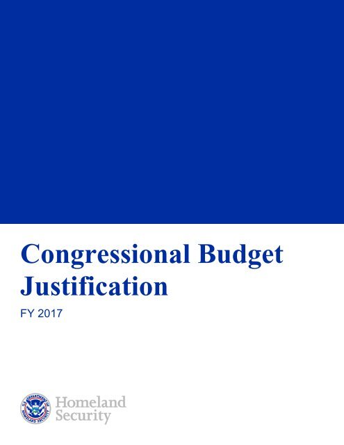 Congressional Budget Justification