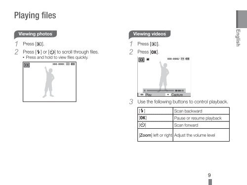 Samsung PL200 (EC-PL200ZBPBE1 ) - Guide rapide 2.45 MB, pdf, Anglais, Espagnol