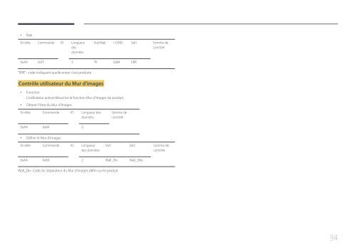 Samsung Mur d'images 46&quot; - 500 cd/m&sup2; - UD46E-C (LH46UDECLBB/EN ) - Manuel de l'utilisateur 0.01MB, pdf, Fran&ccedil;ais