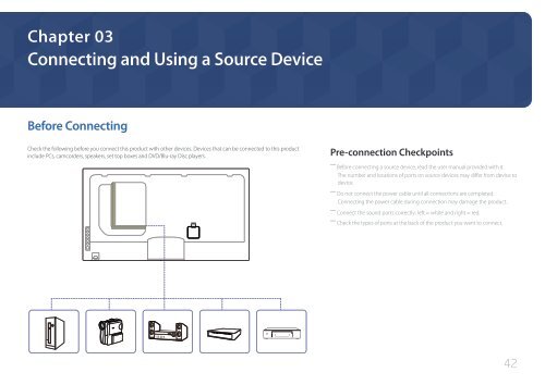 Samsung Mur d'images 46'' - 500cd/m&sup2; - FHD UE46C (LH46UECPLGC/EN ) - Manuel de l'utilisateur 5.65 MB, pdf, Anglais