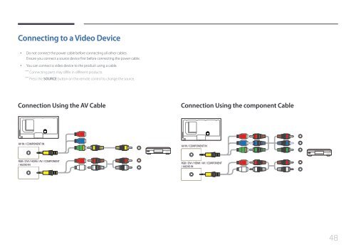 Samsung Mur d'images 46'' - 500cd/m&sup2; - FHD UE46C (LH46UECPLGC/EN ) - Manuel de l'utilisateur 5.65 MB, pdf, Anglais