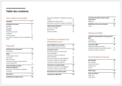 Samsung Mur d'images 46&quot; - 500 cd/m&sup2; - UD46E-B (LH46UDEBLBB/EN ) - Manuel de l'utilisateur 0.01MB, pdf, Fran&ccedil;ais