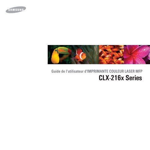 Samsung CLX-2160 (CLX-2160/SEE ) - Manuel de l'utilisateur 6.98 MB, pdf,  Fran&amp;ccedil;ais