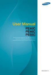 Samsung Moniteur premium 40'' PE40C usage intensif (LH40PECPLBC/EN ) - Manuel de l'utilisateur 15.6 MB, pdf, Anglais