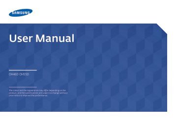 Samsung Moniteur 55'' - 2500 cd/mÂ² - Full HD - OH55D (LH55OHDPKBC/EN ) - Manuel de l'utilisateur 0.01MB, pdf, Anglais