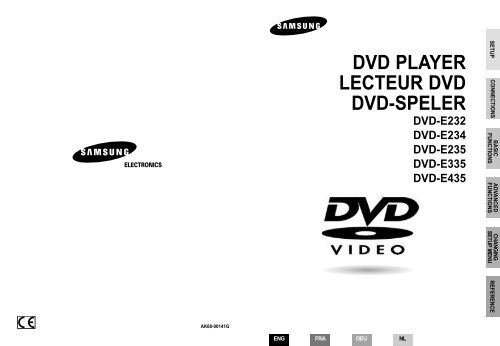 Samsung DVD-E235 (DVD-E235/XEL ) - Manuel de l'utilisateur 1.42 MB, pdf,  Anglais