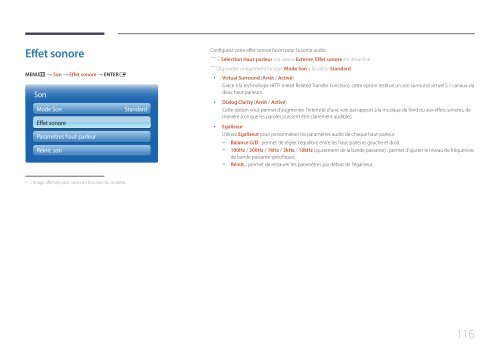 Samsung Moniteur 65'' MD65C Direct LED wifi et widi (LH65MDCPLGC/EN ) - Manuel de l'utilisateur 5.76 MB, pdf, Fran&ccedil;ais