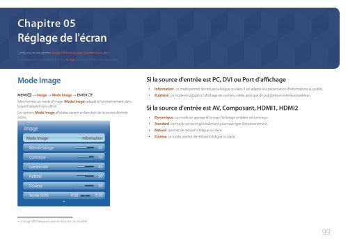 Samsung Moniteur 65'' MD65C Direct LED wifi et widi (LH65MDCPLGC/EN ) - Manuel de l'utilisateur 5.76 MB, pdf, Fran&ccedil;ais