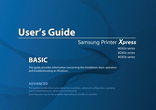 Samsung SL-M2835DW Imprimante Laser Monochrome (28 ppm) (SL-M2835DW/SEE ) - Manuel de l'utilisateur 33.06 MB, pdf, Anglais