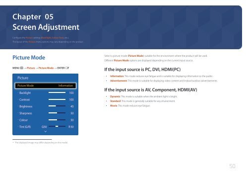 Samsung ED75E (LH75EDEPLGC/EN ) - Manuel de l'utilisateur 1.72 MB, pdf, Anglais