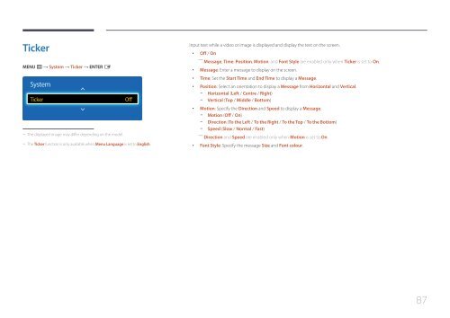 Samsung ED75E (LH75EDEPLGC/EN ) - Manuel de l'utilisateur 1.72 MB, pdf, Anglais