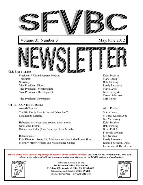 stuff San Fernando Valley Bicycle Club stuff San Fernando Valley Bicycle Club