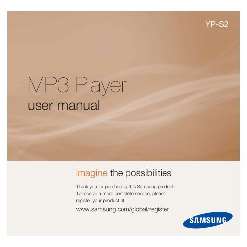 Samsung S2 (YP-S2QU) (YP-S2QU/XEF ) - Manuel de l'utilisateur 0.98 MB, pdf, Anglais