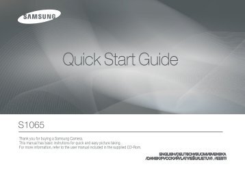 Samsung S1065 (EC-S1065PBA/FR ) - Guide rapide 16.77 MB, pdf, Anglais, DANOIS, Estonien, FINLANDAIS, ALLEMAND, Llettonie, Lituanien, RUSSIE, SUÃDOIS