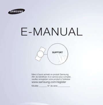 Samsung UE46ES6300/ZF, Slim LED 46", SMART TV, 3D (UE46ES6300SXZF ) - Manuel de l'utilisateur 4.15 MB, pdf, FranÃ§ais