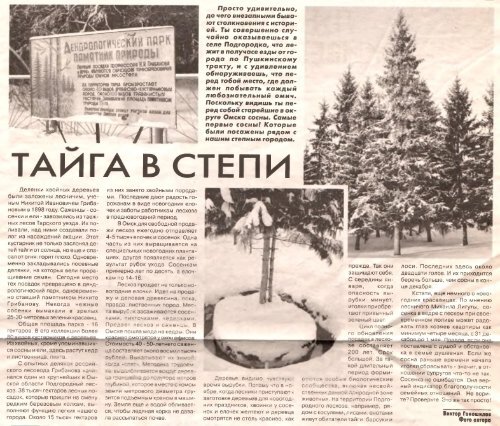 Тайга в степи 