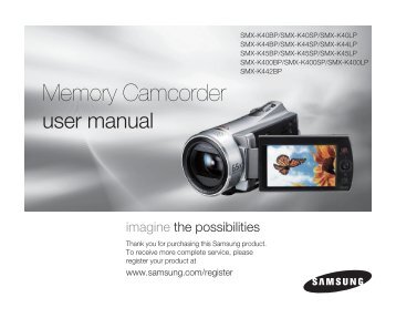 Samsung SMX-K44BP (SMX-K44BP/EDC ) - Manuel de l'utilisateur 22.86 MB, pdf, Anglais