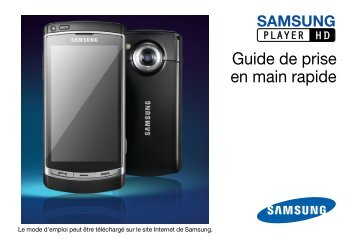 Samsung GT-I8910 (GT-I8910DKCXEF ) - Manuel de l'utilisateur 1.47 MB, pdf, FranÃ§ais