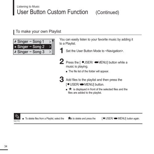 Samsung YP-F2RZW (YP-F2RZW/ELS ) - Manuel de l'utilisateur 3.18 MB, pdf, Anglais