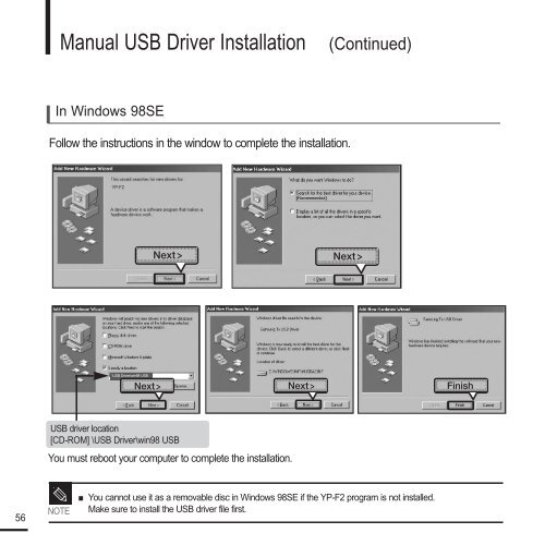 Samsung YP-F2RZW (YP-F2RZW/ELS ) - Manuel de l'utilisateur 3.18 MB, pdf, Anglais