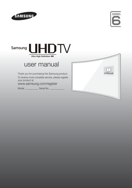 Samsung TV LED 40&quot;, Incurv&eacute;, UHD/4K, Smart TV, 1100PQI - UE40JU6500 (UE40JU6500KXZF ) - Guide rapide 13.92 MB, pdf, Anglais, N&Eacute;ERLANDAIS, Fran&ccedil;ais, ALLEMAND