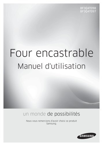 Samsung BF3Q4T097 (BF3Q4T097/XEF ) - Manuel de l'utilisateur 13.5 MB, pdf, NÃERLANDAIS, FranÃ§ais, ALLEMAND