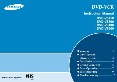 Samsung DVD-V6500 (DVD-V6500/AFR ) - Guide rapide 1.26 MB, pdf, Anglais