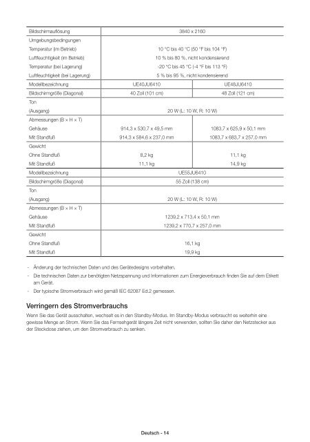 Samsung TV LED 48'', UHD/4K, Smart TV, 900PQI - UE48JU6400 (UE48JU6400KXZF ) - Guide rapide 11.97 MB, pdf, Anglais, N&Eacute;ERLANDAIS, Fran&ccedil;ais, ALLEMAND