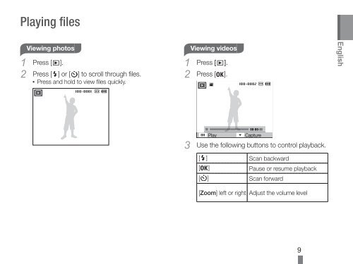 Samsung PL200 (EC-PL200ZBPBE1 ) - Guide rapide 3.57 MB, pdf, Anglais, Fran&ccedil;ais, Espagnol