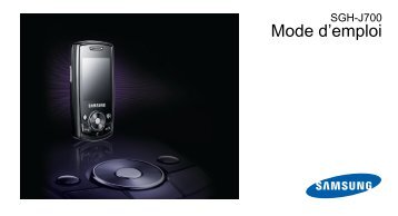 Samsung Samsung J700 (SGH-J700HSGTL2 ) - Manuel de l'utilisateur 1.35 MB, pdf, FranÃ§ais