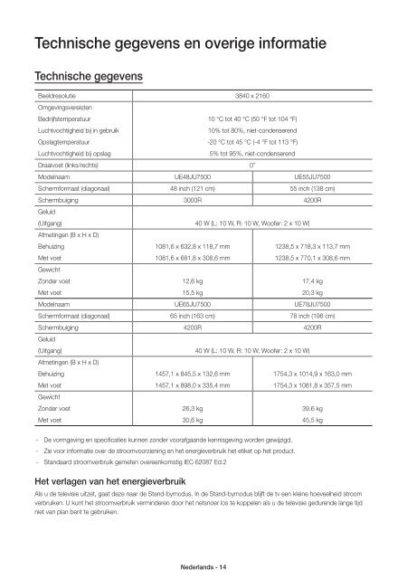 Samsung TV LED 55'', Incurv&eacute;, UHD/4K, Smart TV, 3D, 1400PQI - UE55JU7500 (UE55JU7500TXZF ) - Guide rapide 14.7 MB, pdf, Anglais, N&Eacute;ERLANDAIS, Fran&ccedil;ais, ALLEMAND