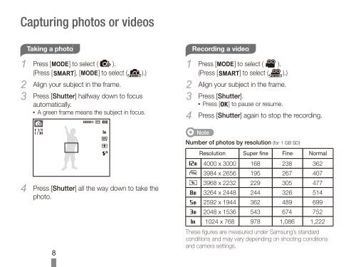 Samsung PL81 (EC-PL81ZZBPBE1 ) - Guide rapide 5.49 MB, pdf, Anglais, Fran&ccedil;ais, Espagnol