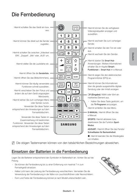 Samsung TV LED 48 pouces, UHD, 800 PQI - UE48JU6000 (UE48JU6000KXZF ) - Guide rapide 13.51 MB, pdf, Anglais, N&Eacute;ERLANDAIS, Fran&ccedil;ais, ALLEMAND