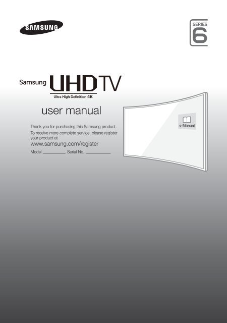 Samsung TV LED 55&quot;, Incurv&eacute;, UHD/4K, Smart TV, 1100PQI - UE55JU6500 (UE55JU6500KXZF ) - Guide rapide 13.92 MB, pdf, Anglais, N&Eacute;ERLANDAIS, Fran&ccedil;ais, ALLEMAND