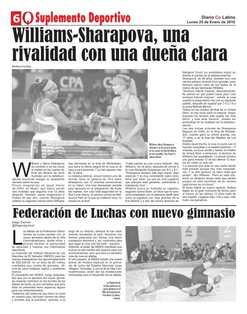 Suplemento Deportivo 25 de Enero de 2016