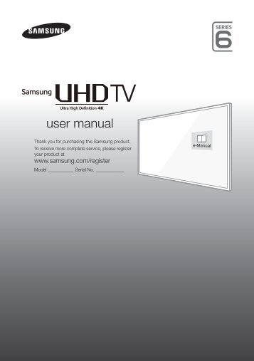 Samsung TV LED 55'', UHD/4K, Smart TV, 900PQI - UE55JU6400 (UE55JU6400KXZF ) - Guide rapide 11.97 MB, pdf, Anglais, NÃERLANDAIS, FranÃ§ais, ALLEMAND