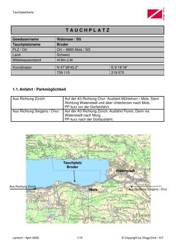 Mols: Broder / Walensee - Zingg-Dive GmbH