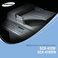 Samsung 24ppm Multifonction laser mono SCX-4725FN (SCX-4725FN/XEF ) - Manuel de l'utilisateur 6.57 MB, pdf, Anglais