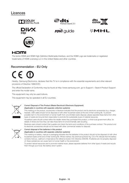 Samsung TV LED 48'', Incurv&eacute;, UHD/4K, Smart TV, 1200PQI - UE48JU6670 (UE48JU6670UXZF ) - Guide rapide 14.31 MB, pdf, Anglais, N&Eacute;ERLANDAIS, Fran&ccedil;ais, ALLEMAND