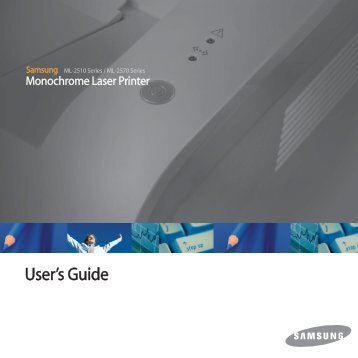 Samsung 24ppm Imprimante laser mono ML-2571N (ML-2571N/SEE ) - Manuel de l'utilisateur 4.75 MB, pdf, Anglais