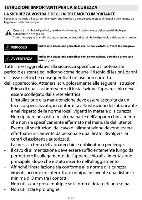 Whirlpool Forno elettronico 15 funzioni, linea Glamour AKZM 693/MR/R/01 -  Istruzioni d'uso_Italiano