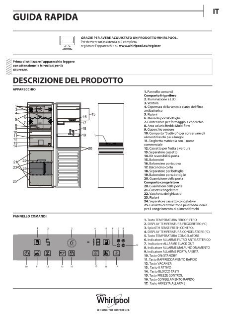 Whirlpool Combinato Supreme No Frost A++ BSNF 8762 OX - Guida all'utilizzo  quotidiano_Italiano