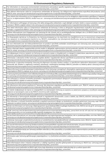 Samsung NV70F7766LS/EF (NV70F7766LS/EF ) - Manuel de l'utilisateur(EU Environmental Regulatory) 0.01MB, pdf, NÃERLANDAIS, FranÃ§ais, ALLEMAND