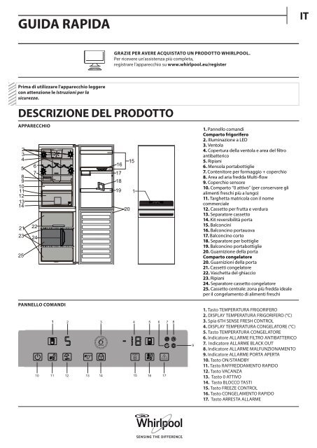 Whirlpool Combinato Supreme No Frost A+++ BSNF 8763 OX - Guida all'utilizzo  quotidiano_Italiano