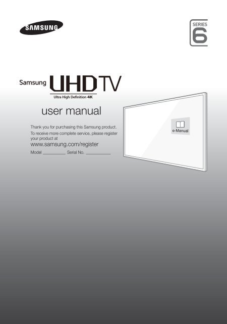 Samsung TV LED 60'', UHD/4K, Smart TV, 900PQI - UE60JU6400 (UE60JU6400KXZF ) - Guide rapide 11.97 MB, pdf, Anglais, N&Eacute;ERLANDAIS, Fran&ccedil;ais, ALLEMAND