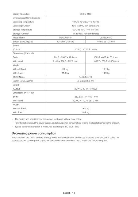 Samsung TV LED 60'', UHD/4K, Smart TV, 900PQI - UE60JU6400 (UE60JU6400KXZF ) - Guide rapide 11.97 MB, pdf, Anglais, N&Eacute;ERLANDAIS, Fran&ccedil;ais, ALLEMAND