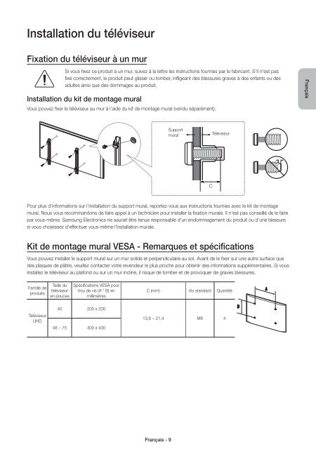 Samsung TV LED 60'', UHD/4K, Smart TV, 900PQI - UE60JU6400 (UE60JU6400KXZF ) - Guide rapide 11.97 MB, pdf, Anglais, N&Eacute;ERLANDAIS, Fran&ccedil;ais, ALLEMAND