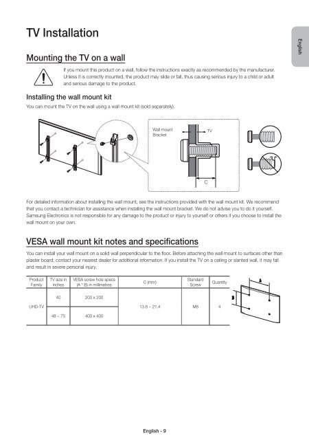 Samsung TV LED 60'', UHD/4K, Smart TV, 900PQI - UE60JU6400 (UE60JU6400KXZF ) - Guide rapide 11.97 MB, pdf, Anglais, N&Eacute;ERLANDAIS, Fran&ccedil;ais, ALLEMAND