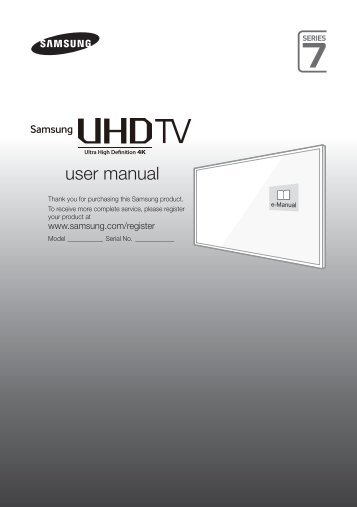 Samsung TV LED 65'', UHD/4K, Smart TV, 3D, 1300PQI - UE65JU7000 (UE65JU7000TXZF ) - Guide rapide 14.51 MB, pdf, Anglais, NÃERLANDAIS, FranÃ§ais, ALLEMAND