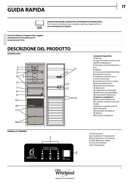 Whirlpool Combinato Supreme No Frost A+ BSNF 8121 OX - Guida all'utilizzo  quotidiano_Italiano